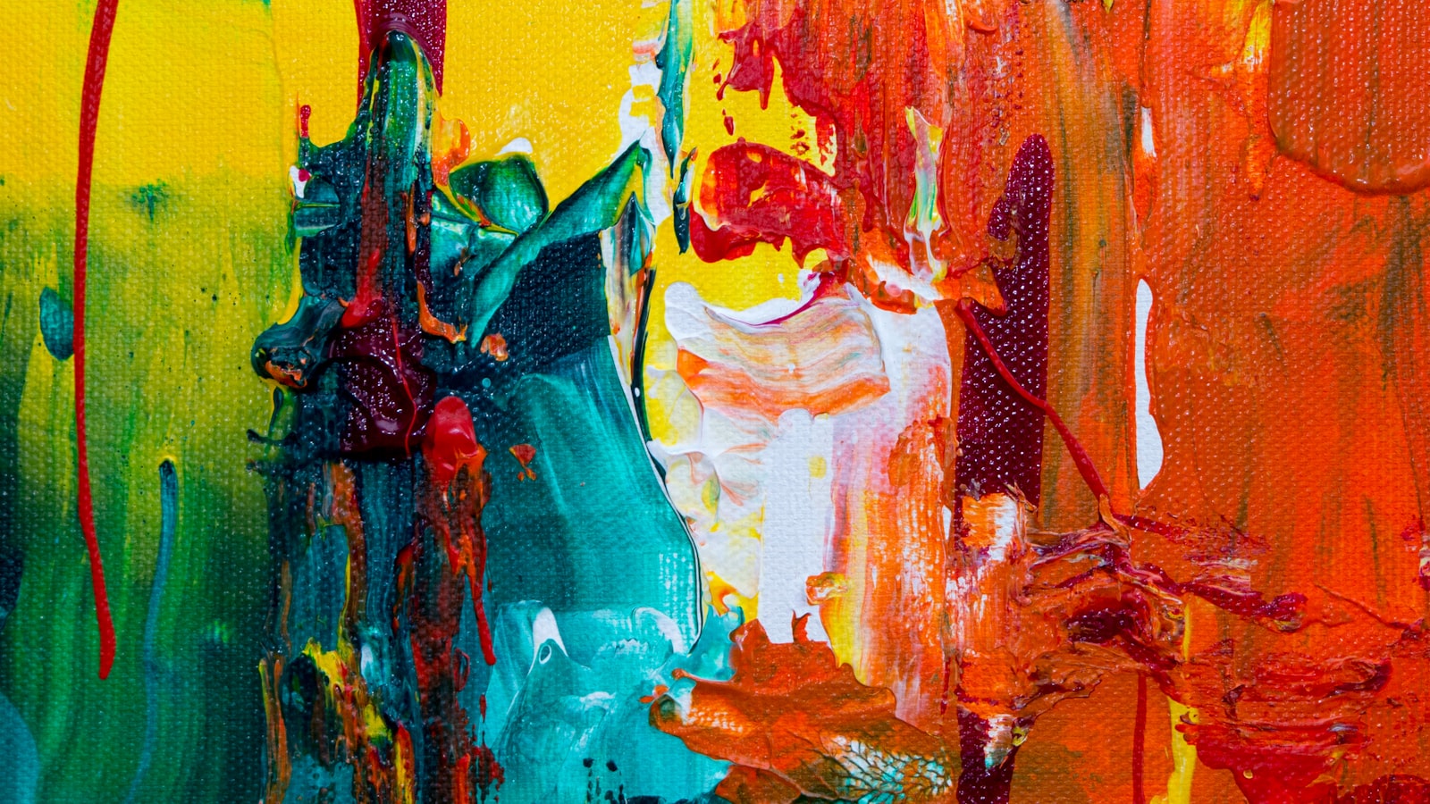 Featured painting — Slow Weather, a wide field of warm layered colour
