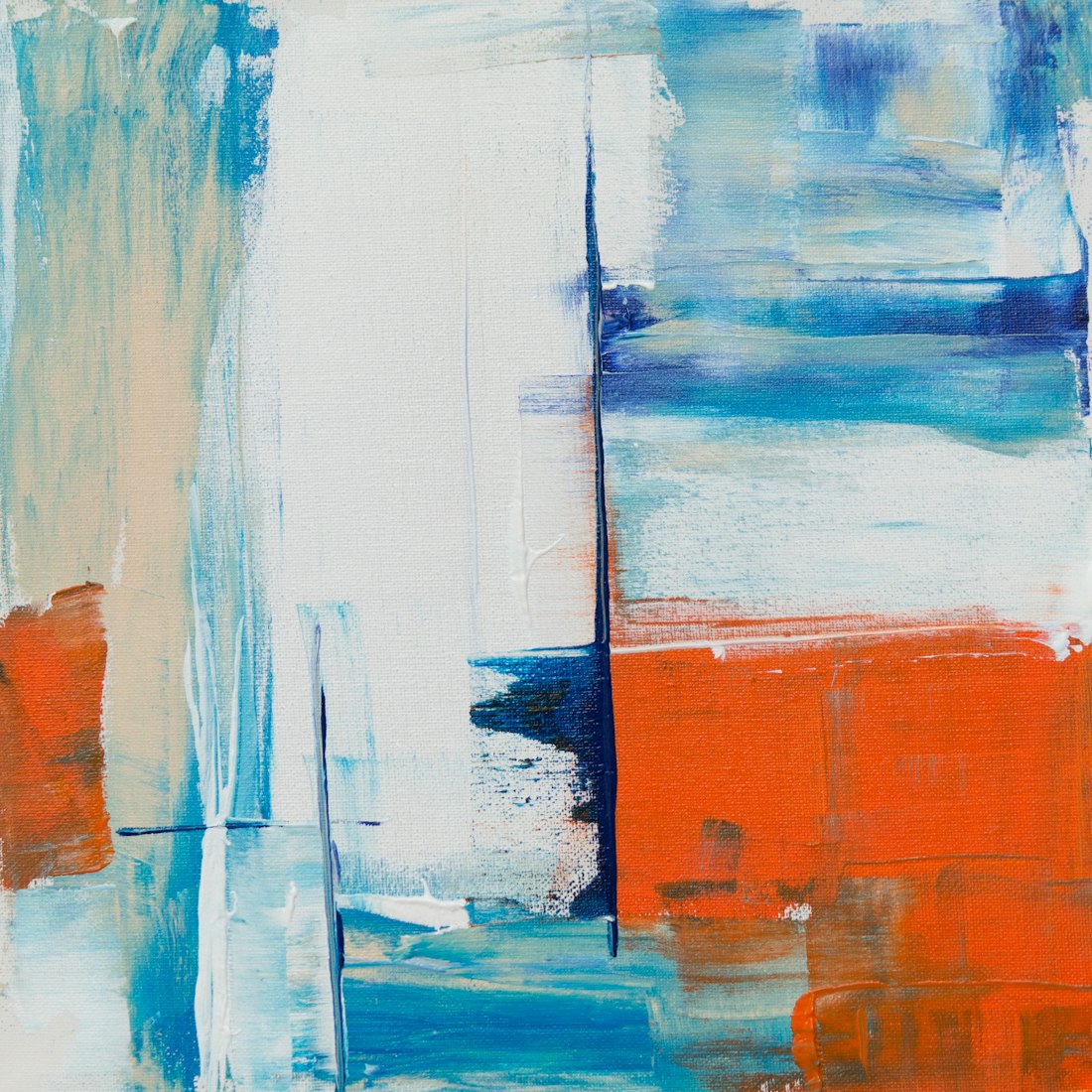 Square abstract composition with a soft central threshold — Threshold
